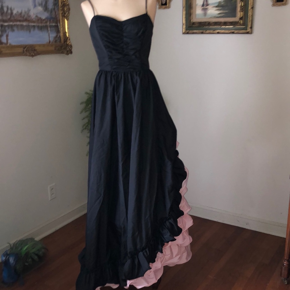 80’s Black and pink Formal dress